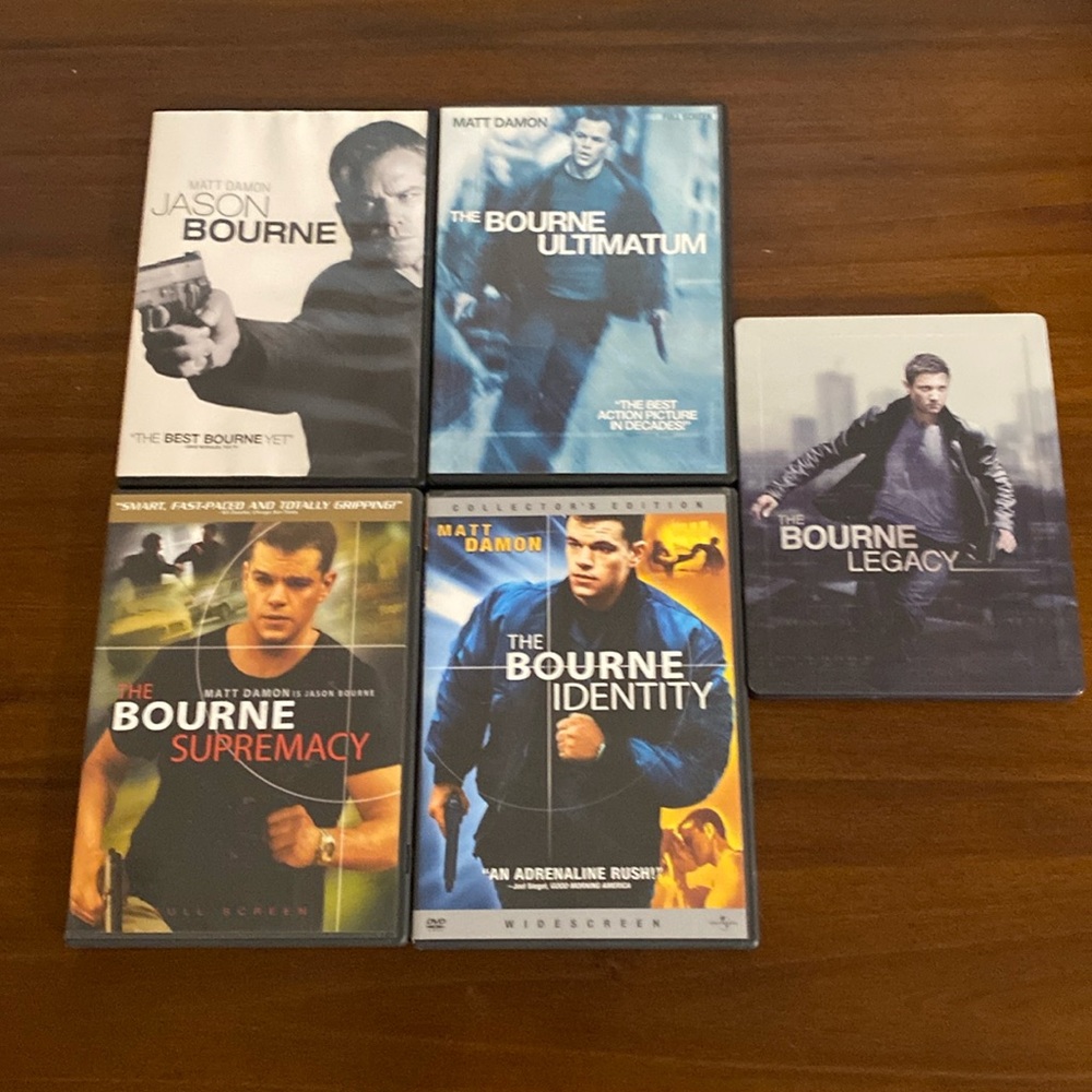 Bundle of 5 Jason Bourne movies